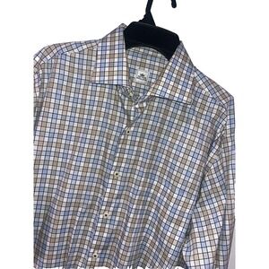 PETER MILLAR Men's Large Dressy‎ Button Up/down Shirt LG Fast Shipping!